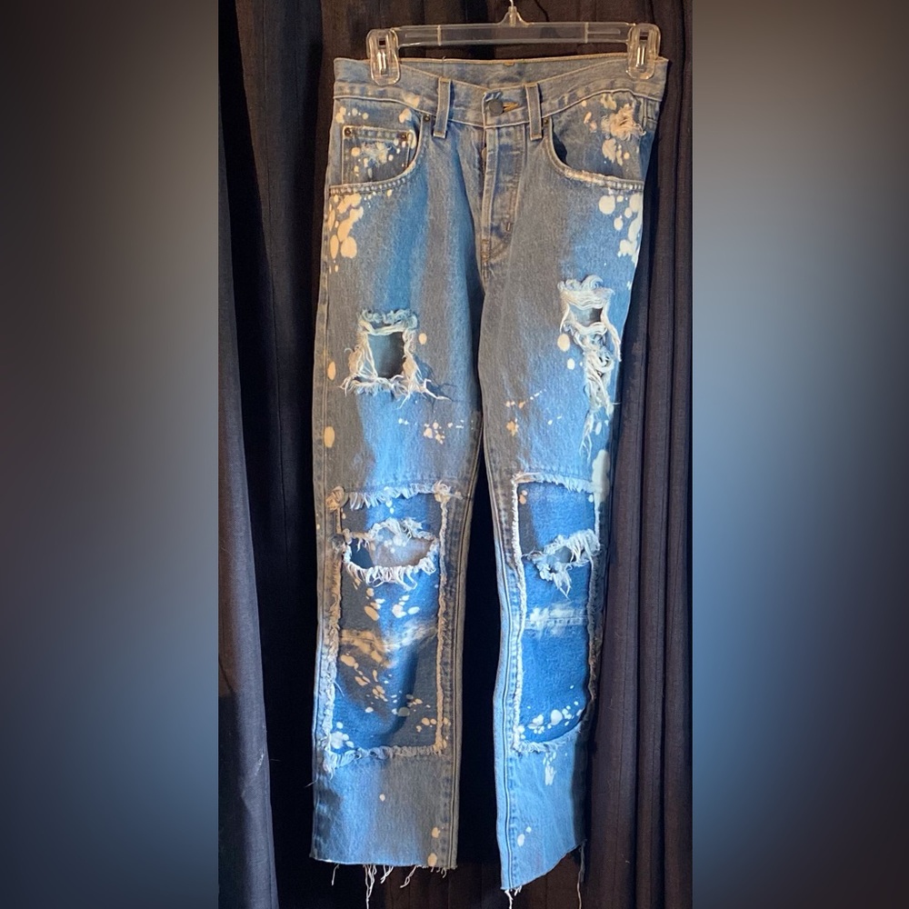 Carmar distressed bleached jeans Summer 90's Y2k